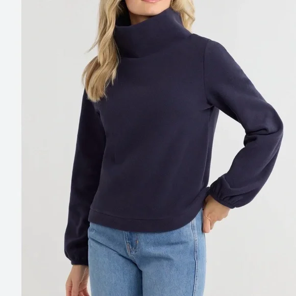 Dudley Stephens Midnight Blue Women's Turtleneck Sweater - Picture 2 of 2